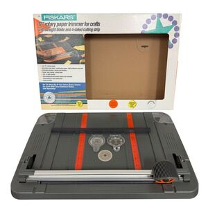 Fiskars 12 Inch Rotary Paper Trimmer Craft 4 Sided Cutting ++ 3 Extra Blades